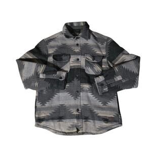 Jachs New York Sherpa Lined Wool Jacket Mens M Button Down Aztec